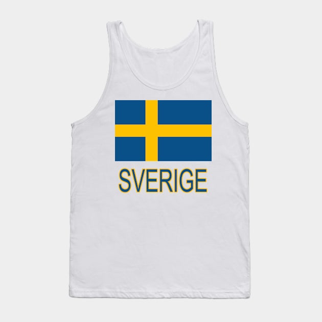 The Pride of Sweden - Swedish Flag and Language Tank Top by Naves